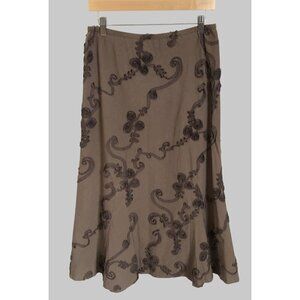 Lena Gabrielle Trumpet Skirt Womens 10 Floral Design y2k Fairy Grunge Goblincore